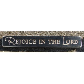 521R - Rejoice in the Lord wood engraved block 