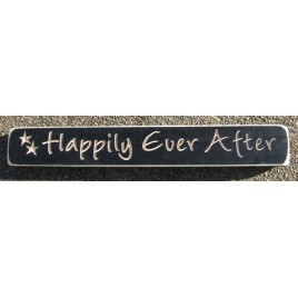  525HEA - Happily Ever After engraved wood block 