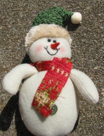 52720H - Green Hat Snowman Ornament