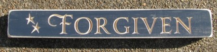 528F - Forgiven engraved wood Block 