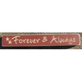 531Fa- Forever & Always engraved wood block 