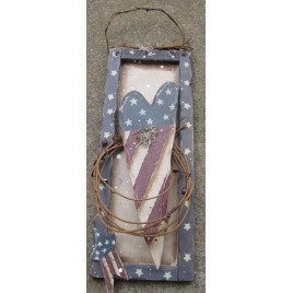  5909H-Patriotic Heart Star with Berries/Twigs