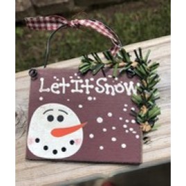 5934 - Let It Snow Snowman Head Ornament 