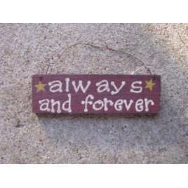 60077AAF - Always & Forever wood sign 