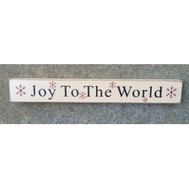 Primitive Wood Block 6081JTW - Joy to the World