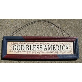61872GBA - God Bless America Wood Sign 
