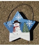  61 - Snowman on Star Christmas Ornament