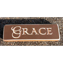 Primitive Engraved Wood  6409C Grace Block