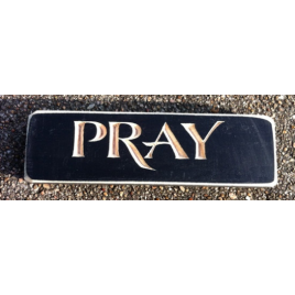 Primitive Country Engraved Wood Block 6418 - Pray Primitive Country Engraved Wood Block 6418 - Pray