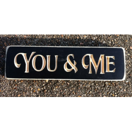 You & Me Primitive Engraved 6424 Wood Block 