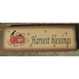 64478HB - Harvest Blessings wood block 