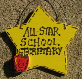 School Secretary Gifts Yellow 7018 All Star School Secretary 