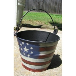 Primitive Americana Bucket 704249 - Americana Tin Bucket
