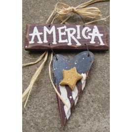 713A - America Wood Sign 