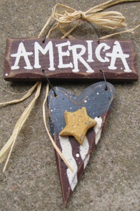 713A - America Wood Sign 