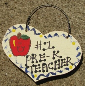 Teacher Gifts  803K Pre-K Teacher Wood Teacher Heart 