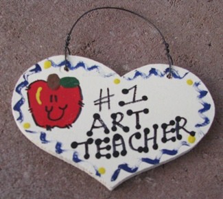Teacher Gifts  807 Art Teacher Wood Teacher Heart 
