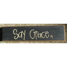 82155G - Say Grace Wood Block