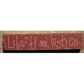 8333LJ - Liberty & Justice Wood Block 