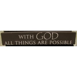 8W1337g - With God All things Possible wood block 