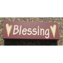 8W1566B - Blessings Wood Block 