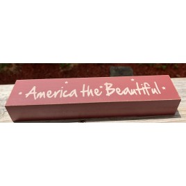 America the Beautiful wood block 