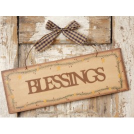 8W1063-Blessings Wood Sign 
