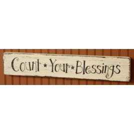 8W1439 Count Your Blessings wood sign 