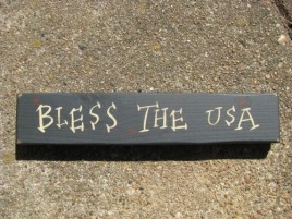 M9001BTU -Bless the USA wood block 