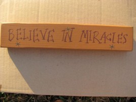 9003BIM-Believe in Miracles wood block
