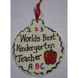 Teacher Gifts 9015 All Star School Kindergarten Ornament Wood 