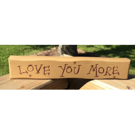Primitive Wood Block 9904LYM Love You More  