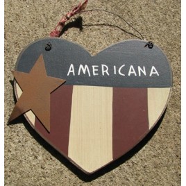 Patriotic Decor  99108A -  Primitive Heart Americana 
