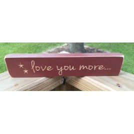  G9012 - Love You More engraved wood block 