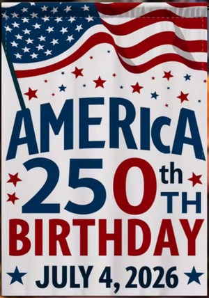 DJ7110958 250th Birthday American Flag Garden Flag - Double-Sided