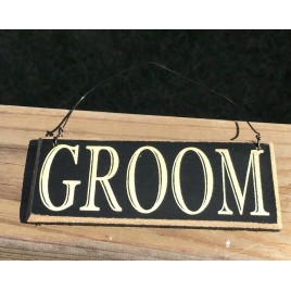 CS-6462G  Groom Primitive Wood Sign  