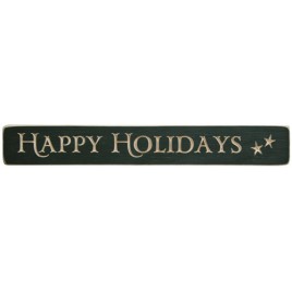 G1226 - Happy Holidays wood engraved block 