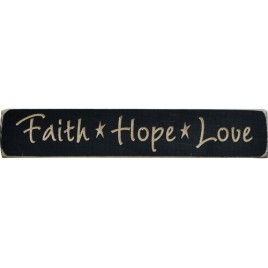 G9002 Faith Hope Love wood engraved block 