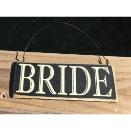 CS-6463B Bride Primitive Wood Sign  