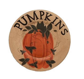 MWF9354 - Pumpkin Wood Plate 