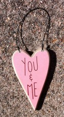 Wood Valentine Heart ro-493YM - You and Me Heart