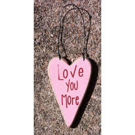 Wood Valentine Heart RO495LYM - Love You More
