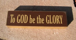 PB6124R To God be the Glory wood block 