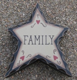 Primitive Wood WD906 - Family Standing Star 