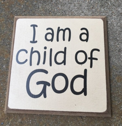 WT15CG - I am a Child of God Squared Sign