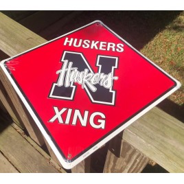 XS67009- Nebraska Corn Huskers XING aluminum sign