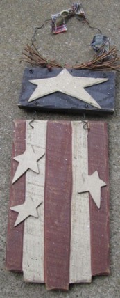 B2165 - Patriotic wood flag