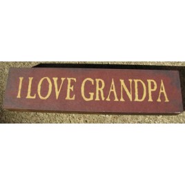 bj-75 I Love Grandpa wood block 