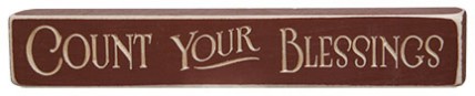G1201E - Count Your Blessings Wood Engraved Block 