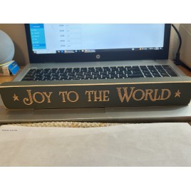 G1227 - Joy to the World engraved wood block 